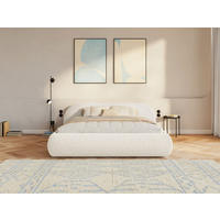 POLSTERBETT Shels Low Creme 140x200 cm - Creme/Schwarz, Kunststoff/Textil (140/200cm) - Selsey