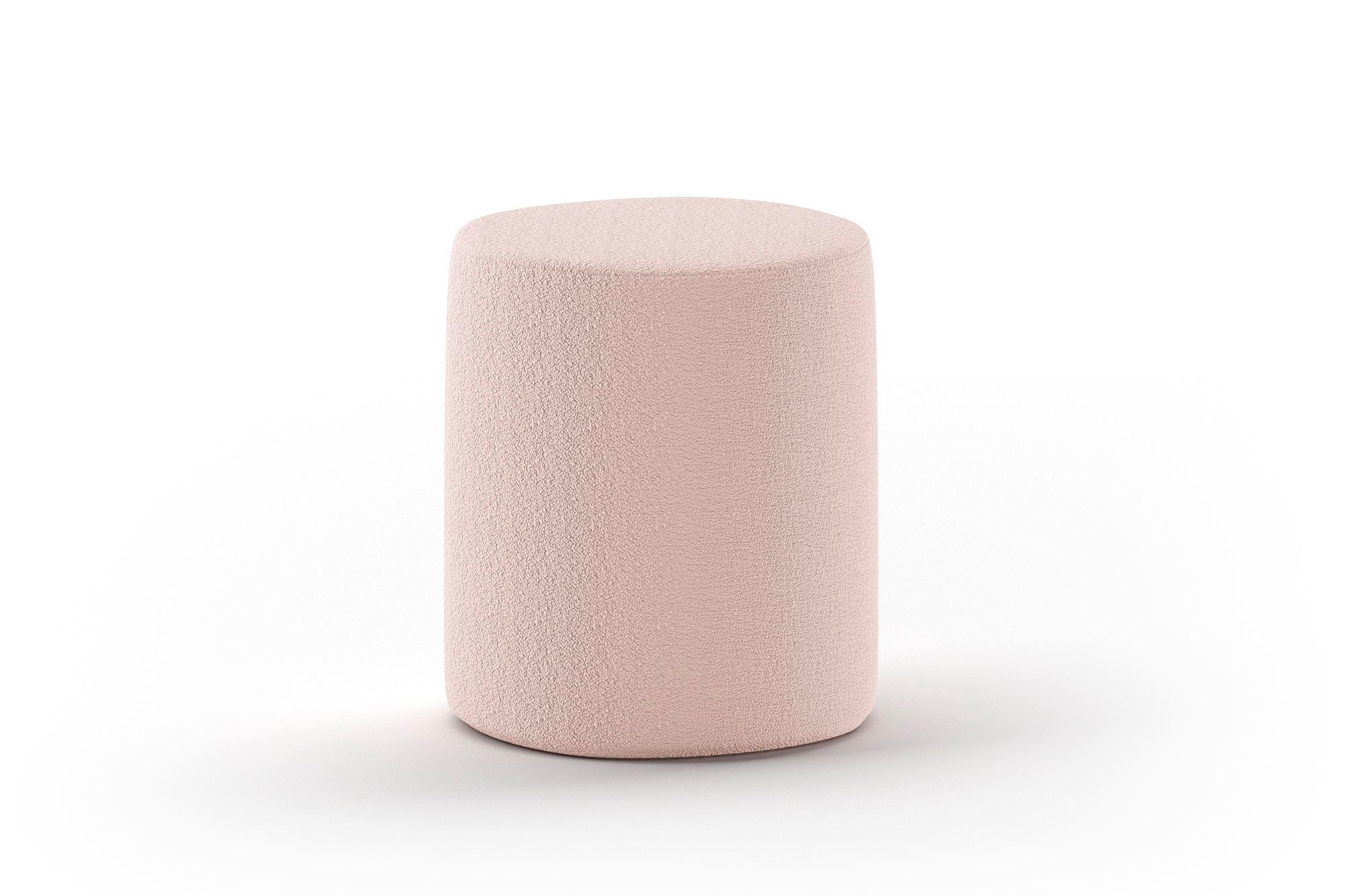 HOCKER Karlotta 41x41x42 aus Holzwerstoff Polster in der Farbe Rosa - Rosa, Holzwerkstoff (41/42/41cm) - 58aufmkessel