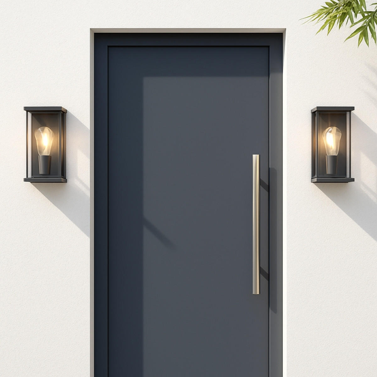 AUSSENWANDLEUCHTE Anthrazit Grau E27 Klarer Diffusor IP54 - Dunkelgrau/Anthrazit, Metall (12.5/26.5/14.5cm) - CGC Europe