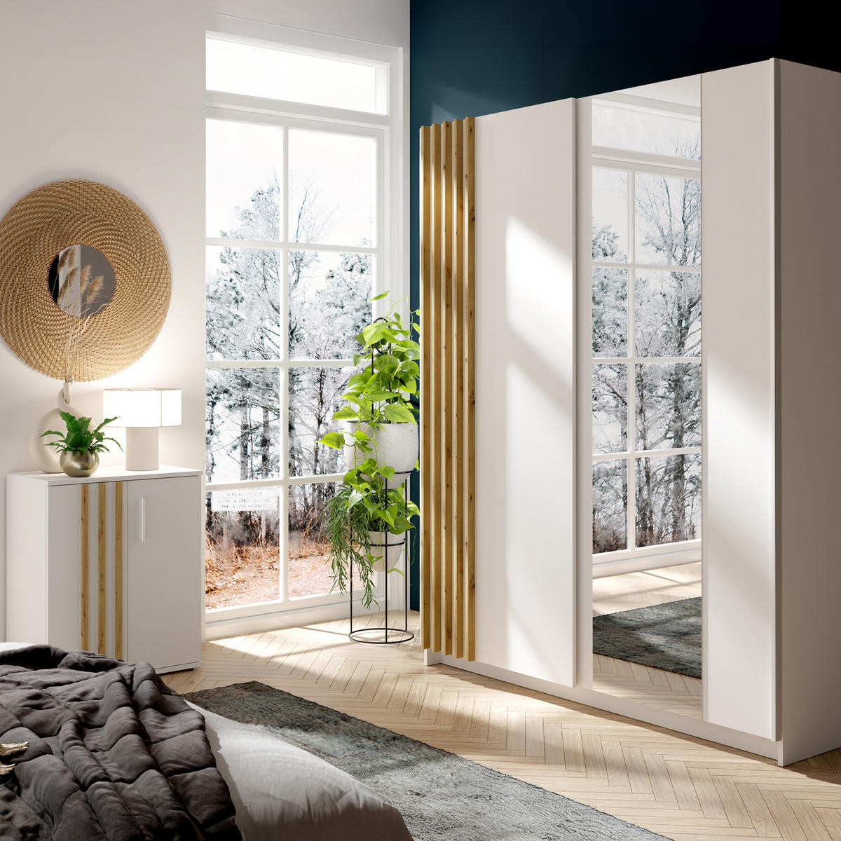 KOMMODE FERIO Türkommode, Modern - Weiß, Holzwerkstoff (60/73/35cm) - KONSIMO®