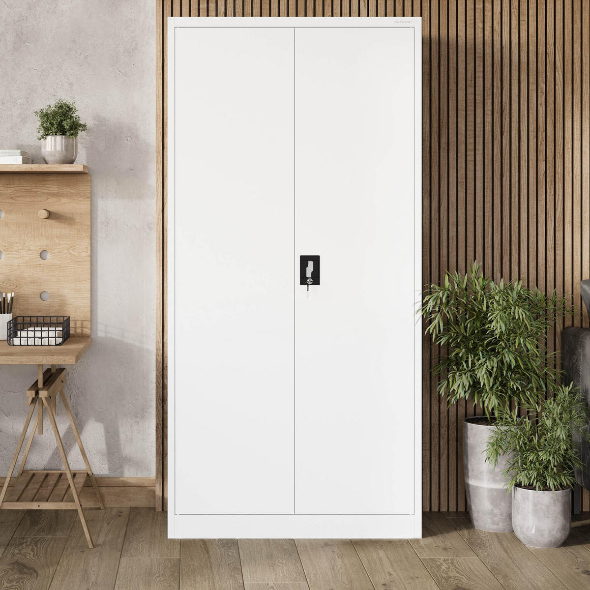 AKTENSCHRANK JAN 185x90x45 cm - Weiß, Metall (90/185/40cm) - Jan Nowak