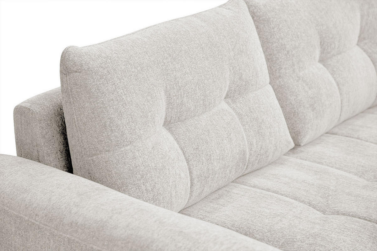 SOFA SALVINI 3-Sitzer, weiß - Schwarz/Weiß, Holzwerkstoff/Textil (176/88/99cm) - Courtois Laville