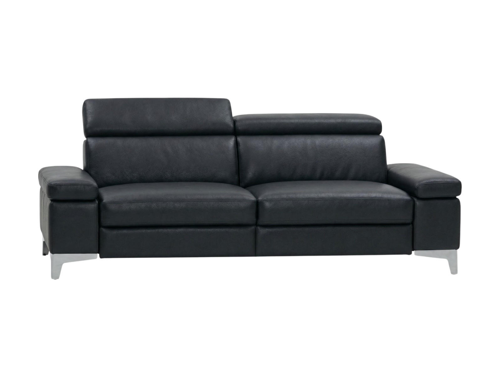 2-SITZER Sofa Talisman Echtleder Schwarz - Schwarz, Leder/Metall (172/80/100cm)