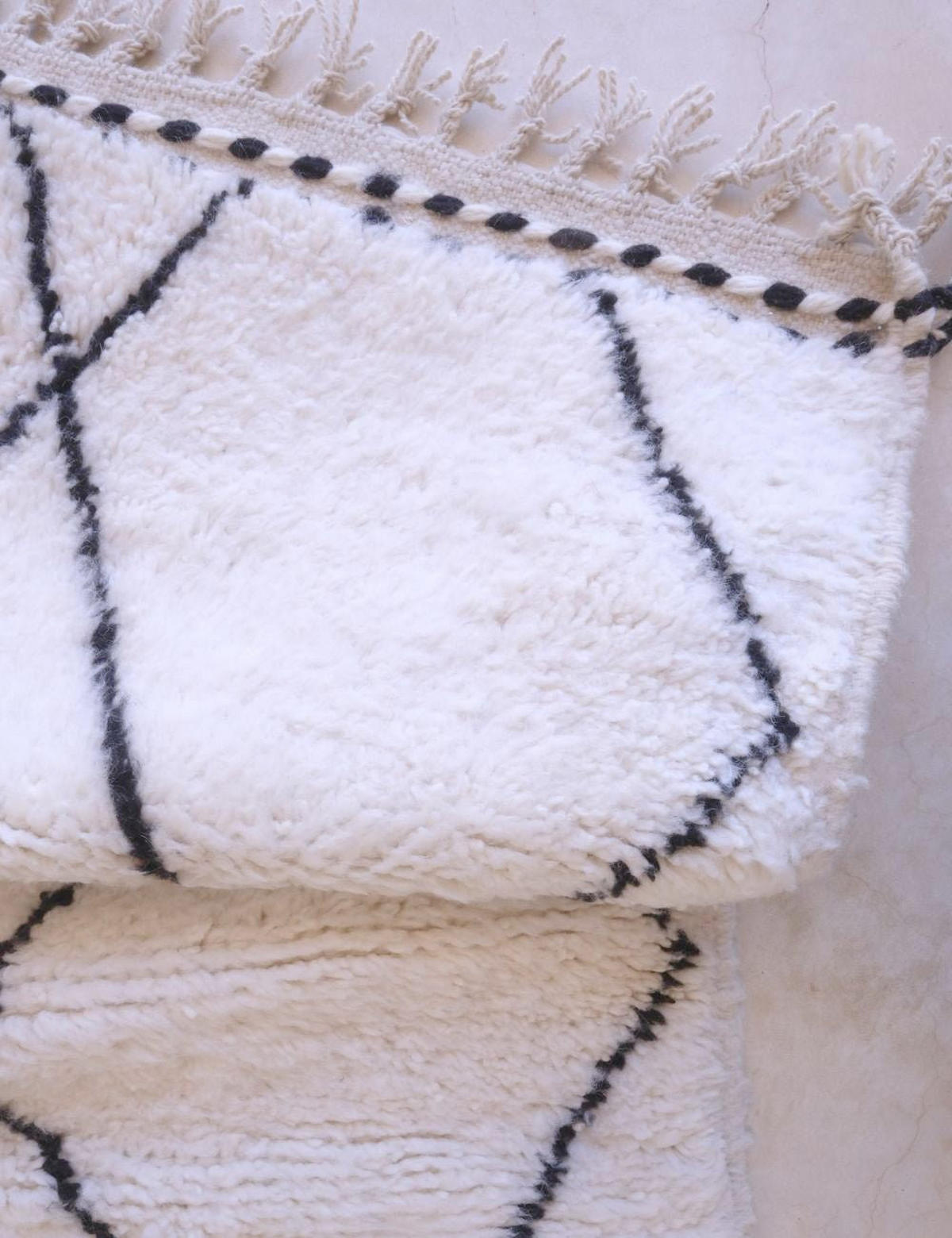 BERBERTEPPICH handgewebt Marokko 133x 181 cm - Weiß, Naturmaterialien (133/181cm) - AFK Living