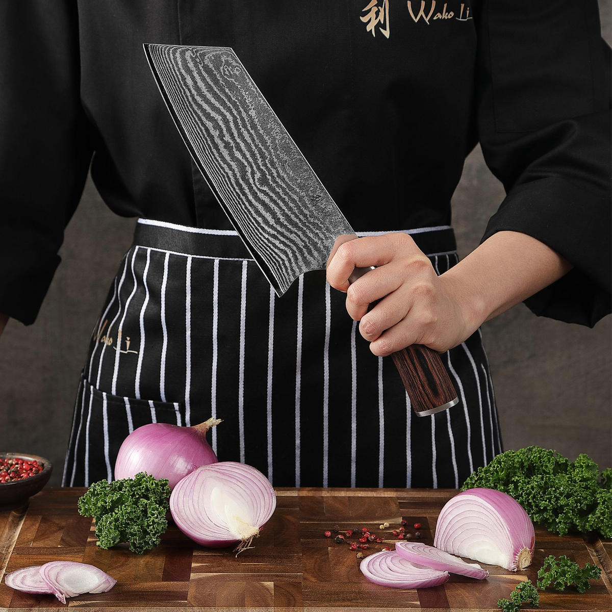 CHAI Dao Kochmesser I EDIB - Braun, Holz/Metall (30cm) - Wakoli