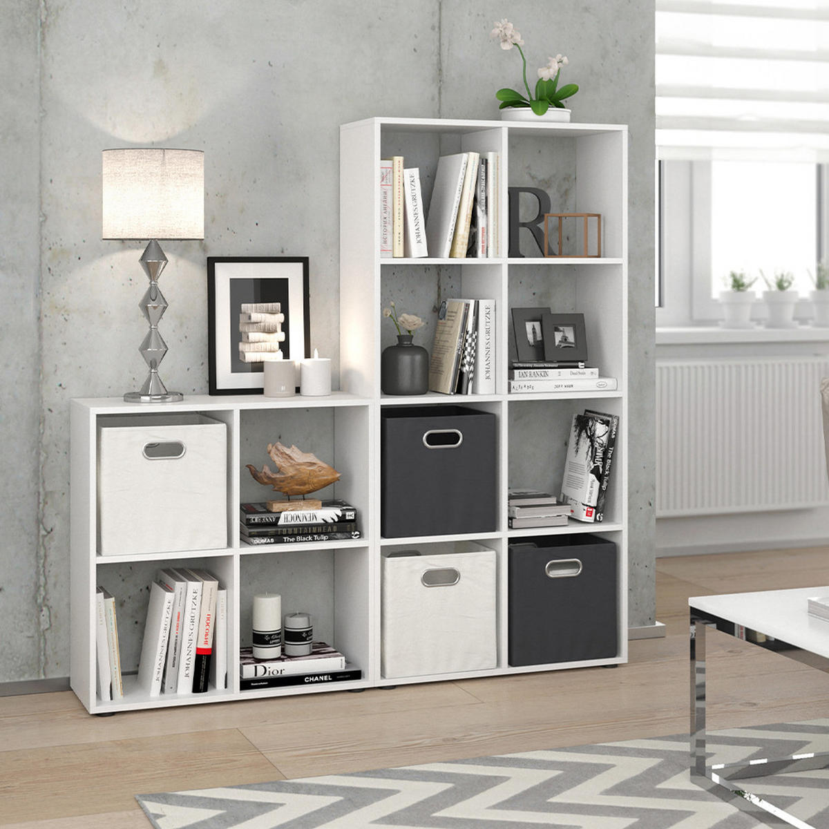 RAUMTEILER Scutum Weiß 143 x 72 cm - Weiß, Holzwerkstoff (143/72/29cm) - Vicco