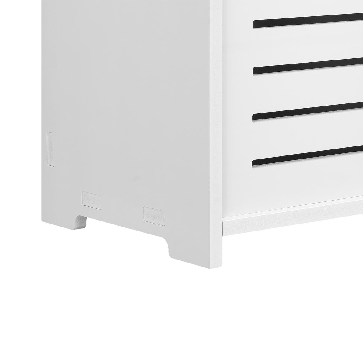 BADEZIMMERSCHRANK Trosa - Weiß, Kunststoff (45/62/25cm) - [en.casa]