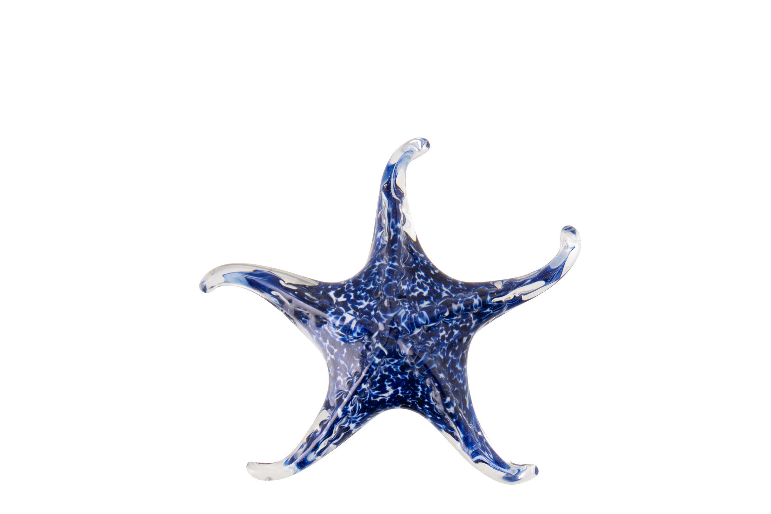 BRIEFBESCHWERER SEASTAR PUNKTE - Blau, Glas (16/4.5/16cm) - J-Line
