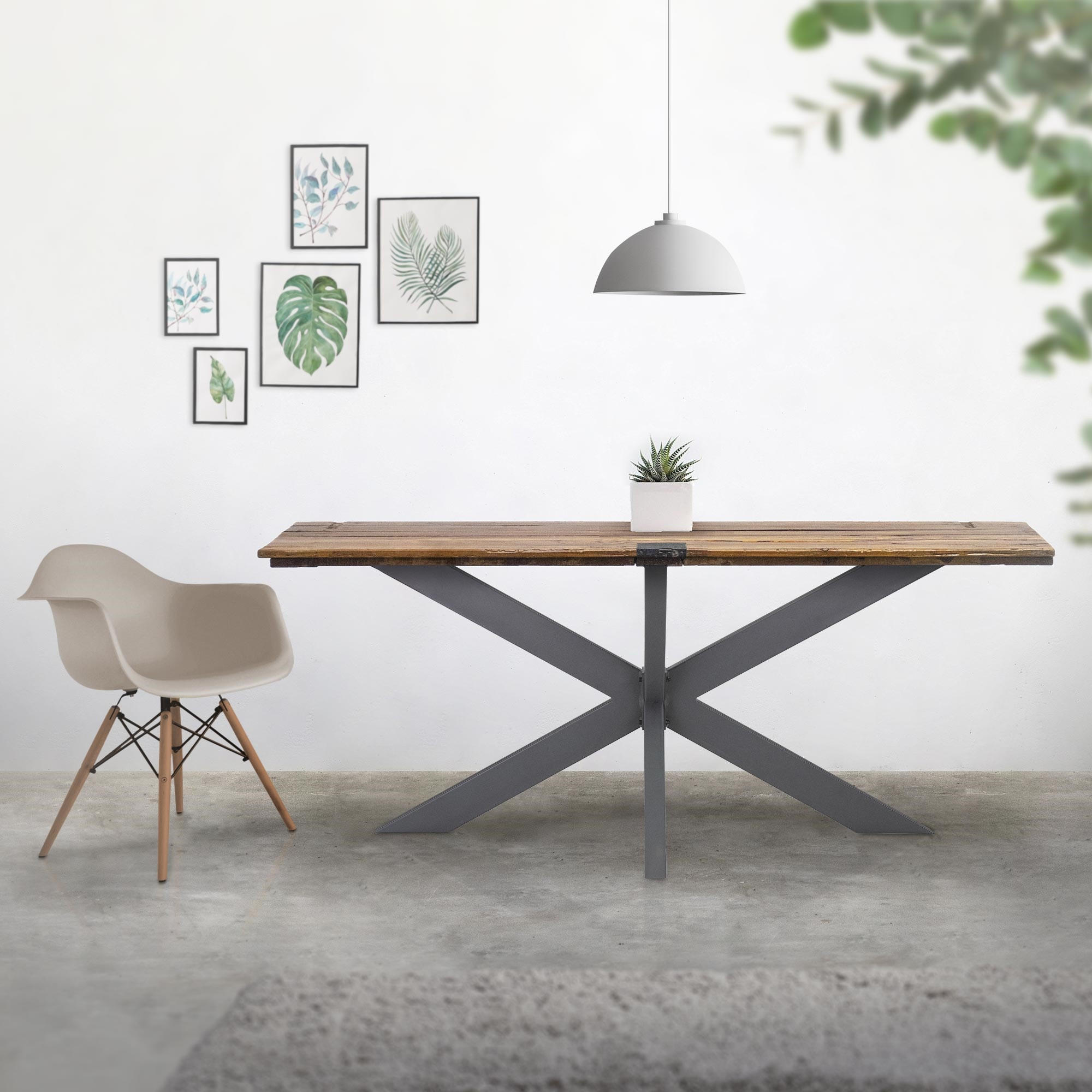 TISCHGESTELL Spider 120 x 78 x 71 cm Anthrazit - Anthrazit, Metall (120/71/78cm) - ML-DESIGN