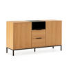 SIDEBOARD Nieve 2 türen 2 schubladen Eichenfarbe - Honigeiche, Holzwerkstoff (140/80/40cm)