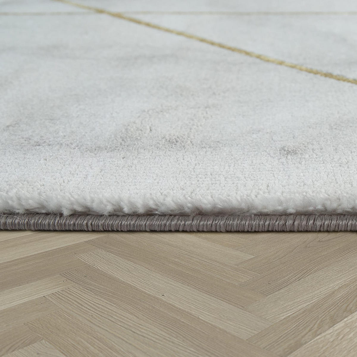 KURZFLORTEPPICH 160/160 cm Kraft 523 - Goldfarben, Kunststoff (160/160cm) - Paco Home