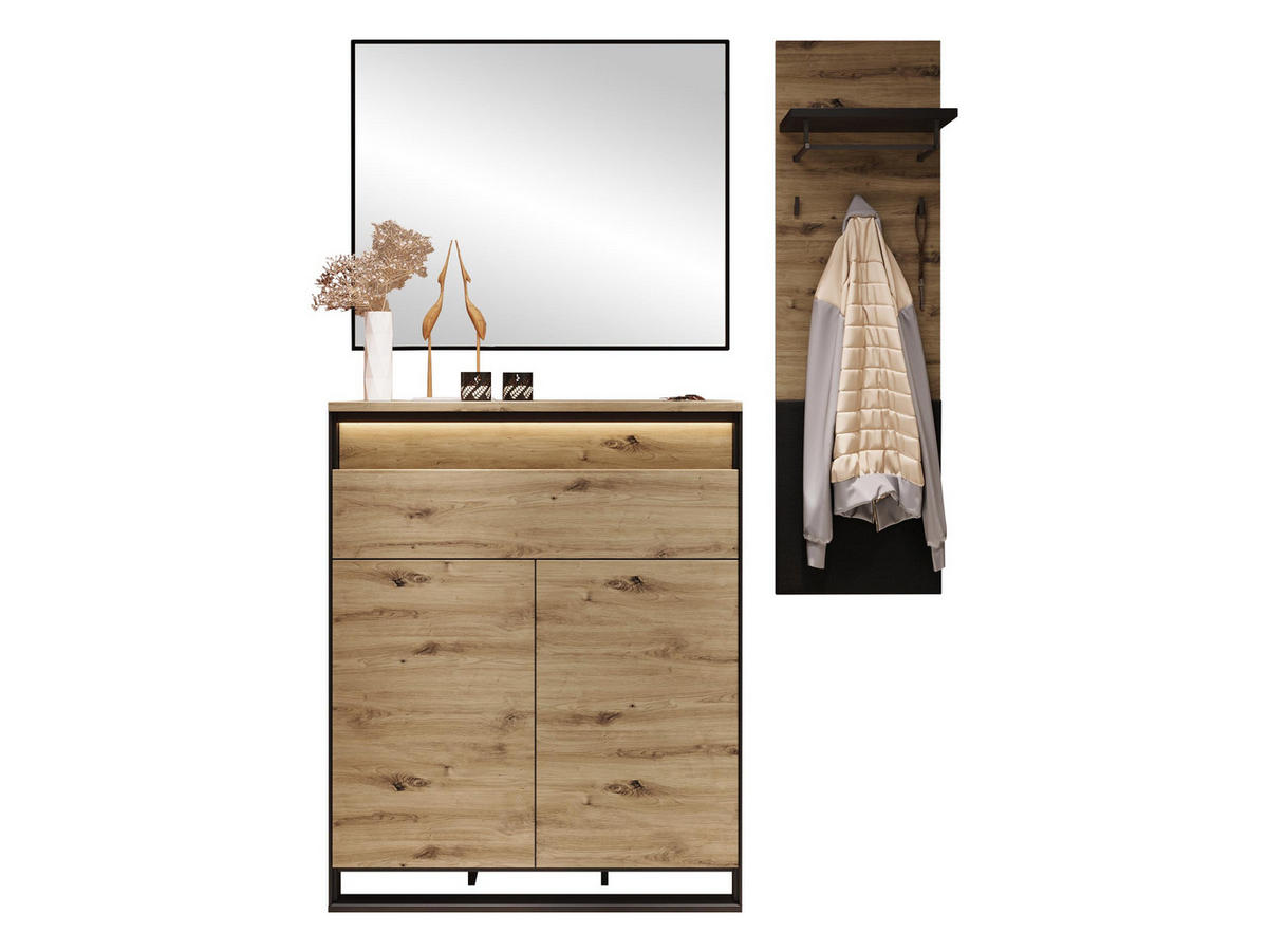 GARDEROBEN-SET Quant X - Eiche Artisan, Holzwerkstoff (92/113/40cm) - MIRJAN24