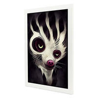 POSTER Set mit 4 Scheu Tier im T Burton Goth Stil A3 Weißer Rahmen - Weiß, Papier (29.7/3cm) - Nacnic