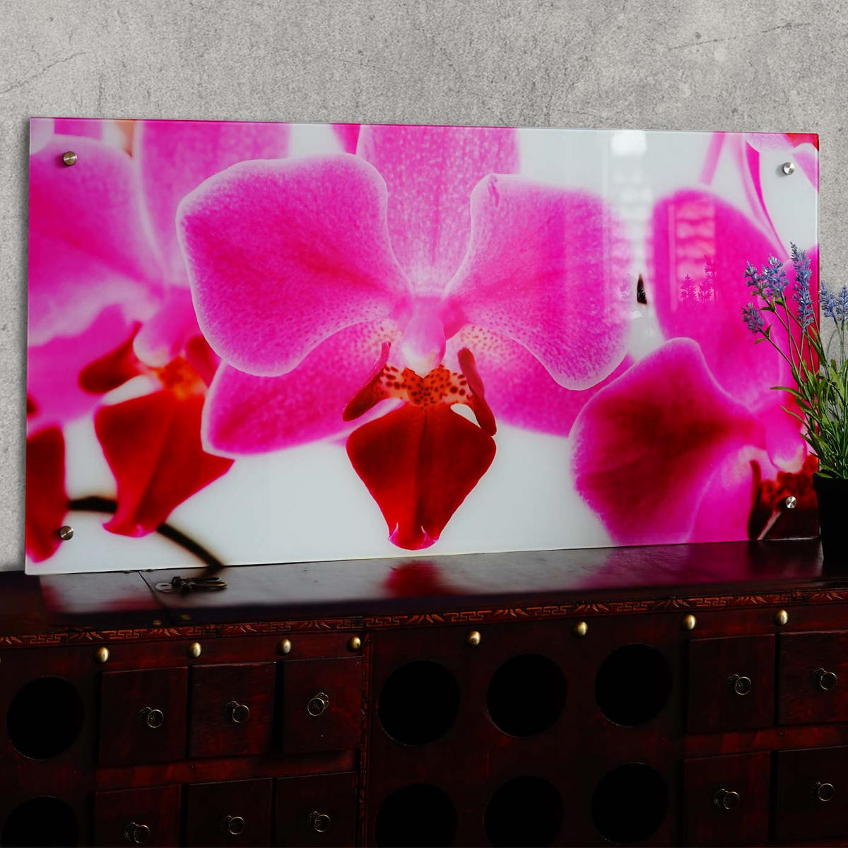 GLASBILD ORCHIDE Multicolor - Multicolor, Glas (100/50cm) - MCW