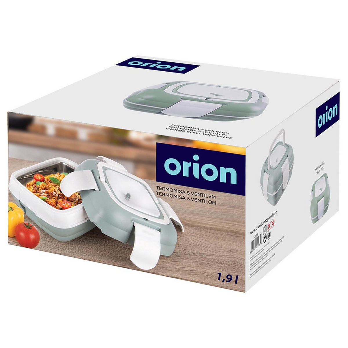 MITTAGSTHERMOSKANNE Termo Stahl 1,9 l - Grün, Kunststoff (22.5/12/22.5cm) - Orion 