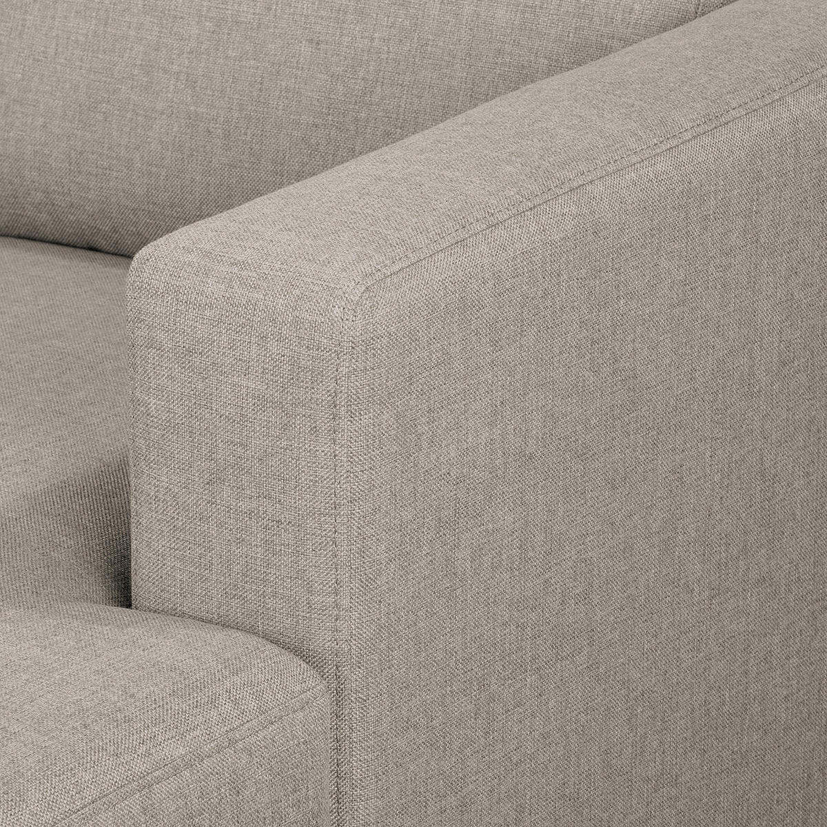 1-SITZER ECKSOFA mit Longchair - Buchefarben/Cappuccino, Buchenholz/Textil (154/140cm) - home24
