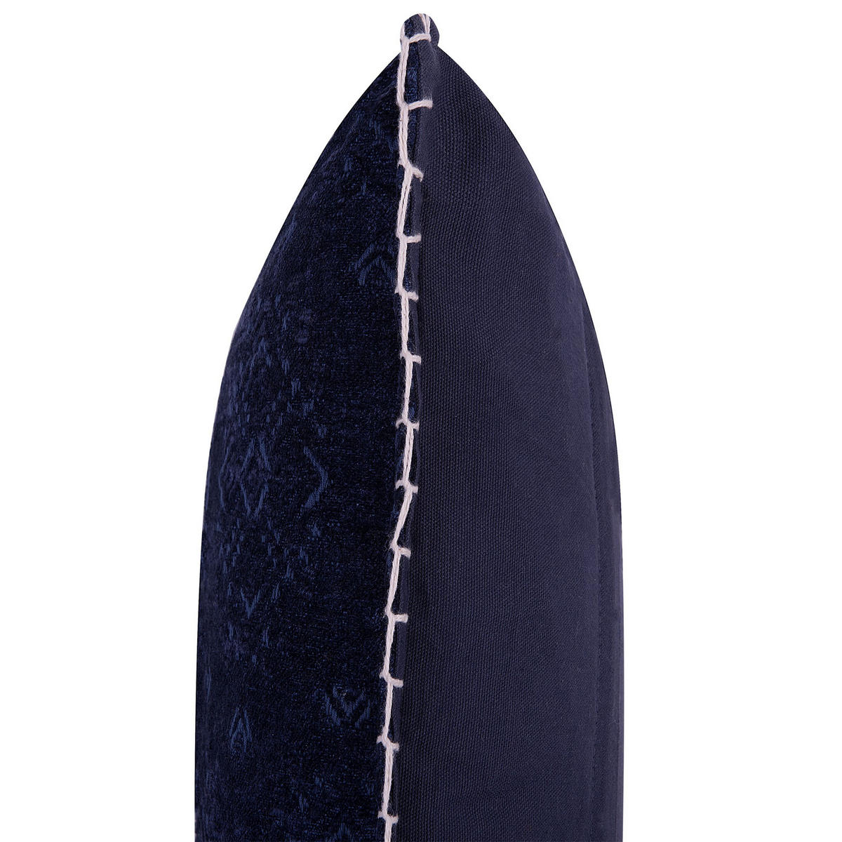 DEKOKISSEN 2er-Set Dunkelblau 45/45 cm Melur - Dunkelblau, Naturmaterialien/Textil (45/45cm) - Beliani