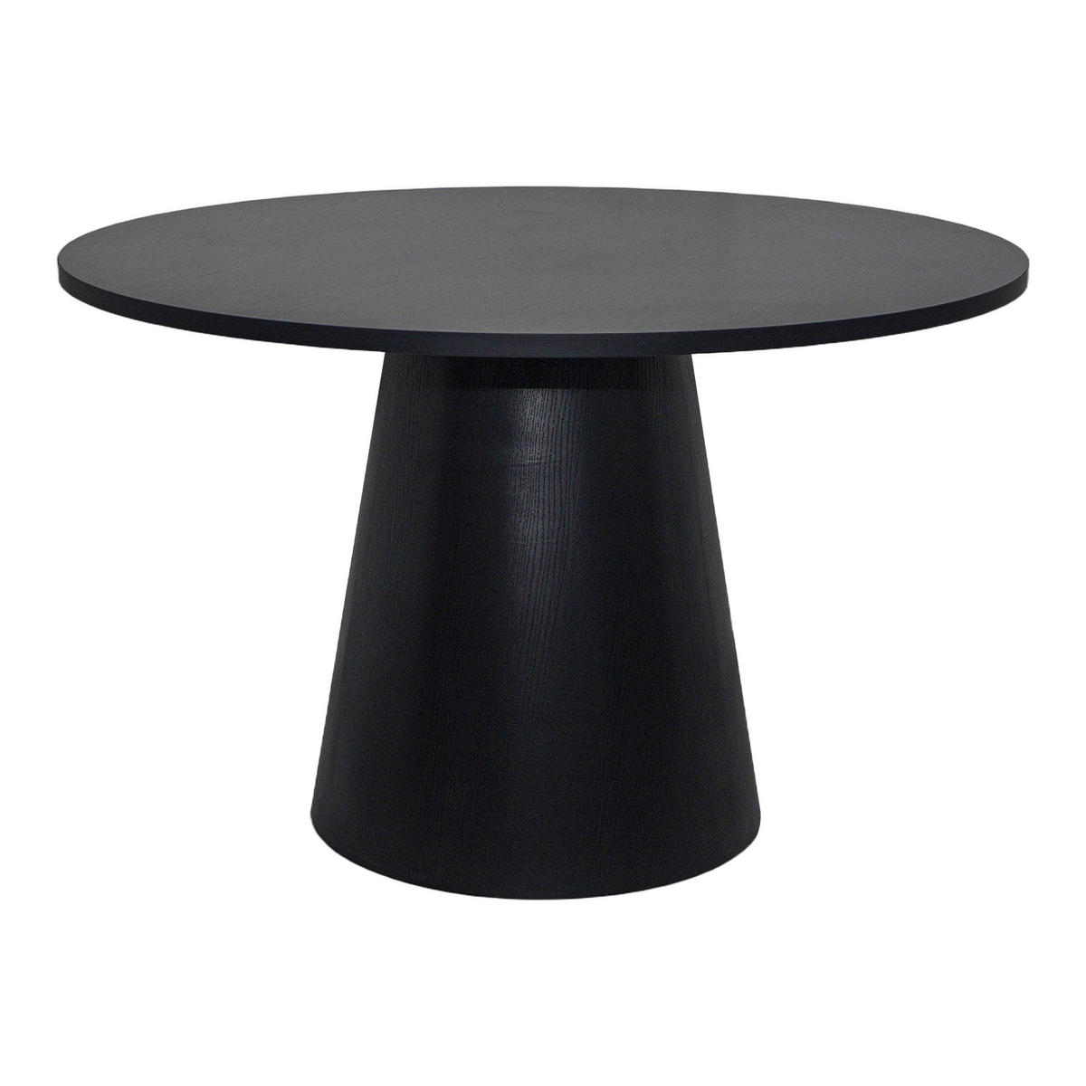ESSTISCH, schwarzes Holzeffekt - Schwarz, Holz (120/120/75cm) - Oviala