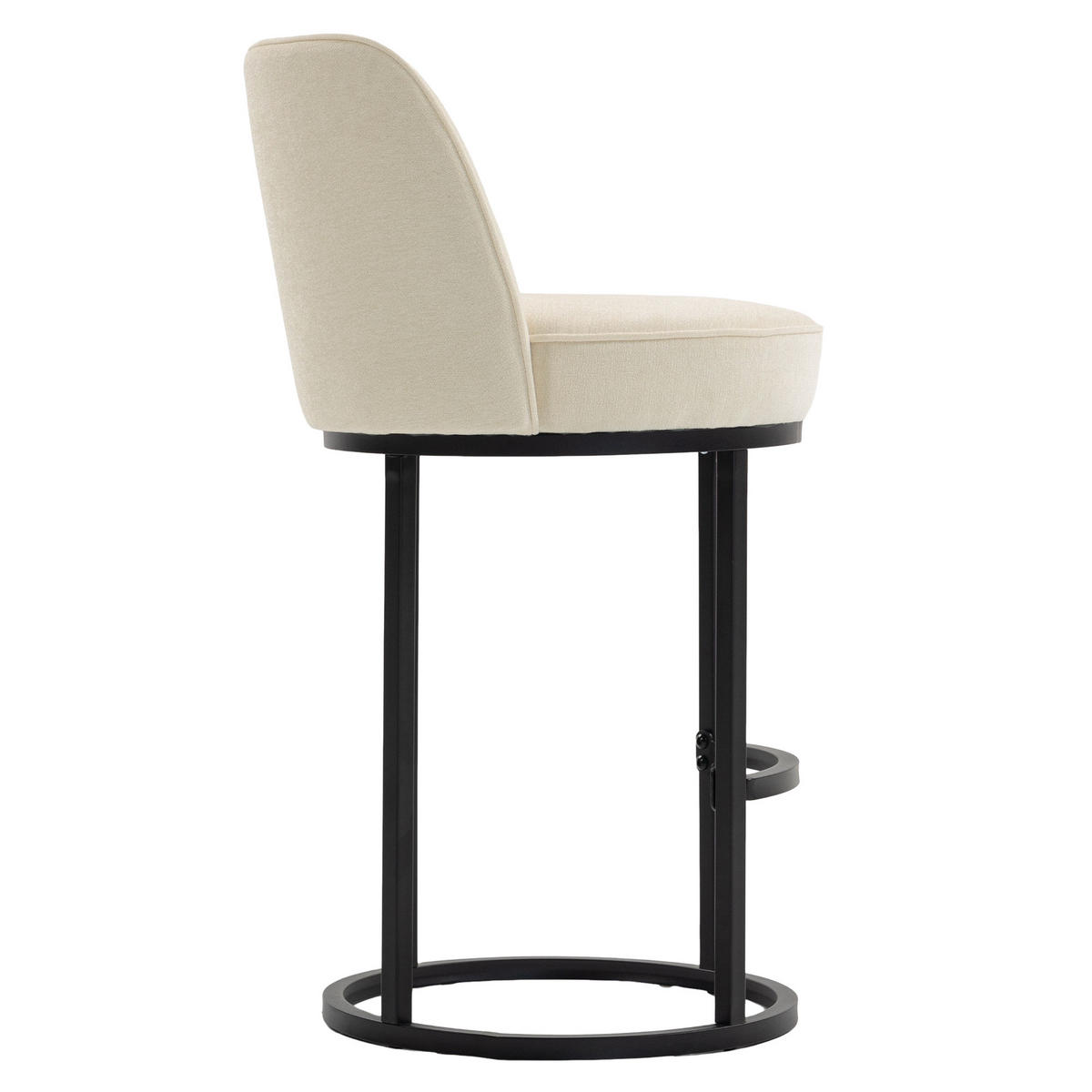 BARHOCKER,2ER-SET,ARMLOSE Barstühle,Küchenstühle,Bistrohocker,Leinen,Beige - Beige, Textil (46.5/88.5/43cm) - LVHOM