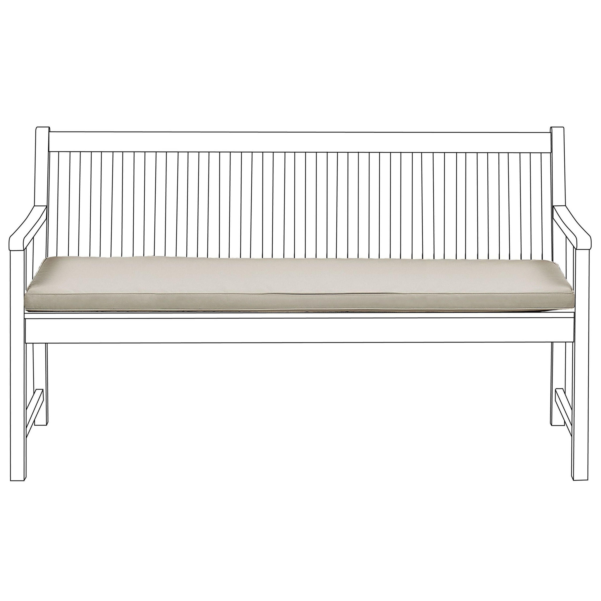 SITZBANKPOLSTER KISSEN Beige Vivara - Beige, Textil (152/5/54cm) - Beliani