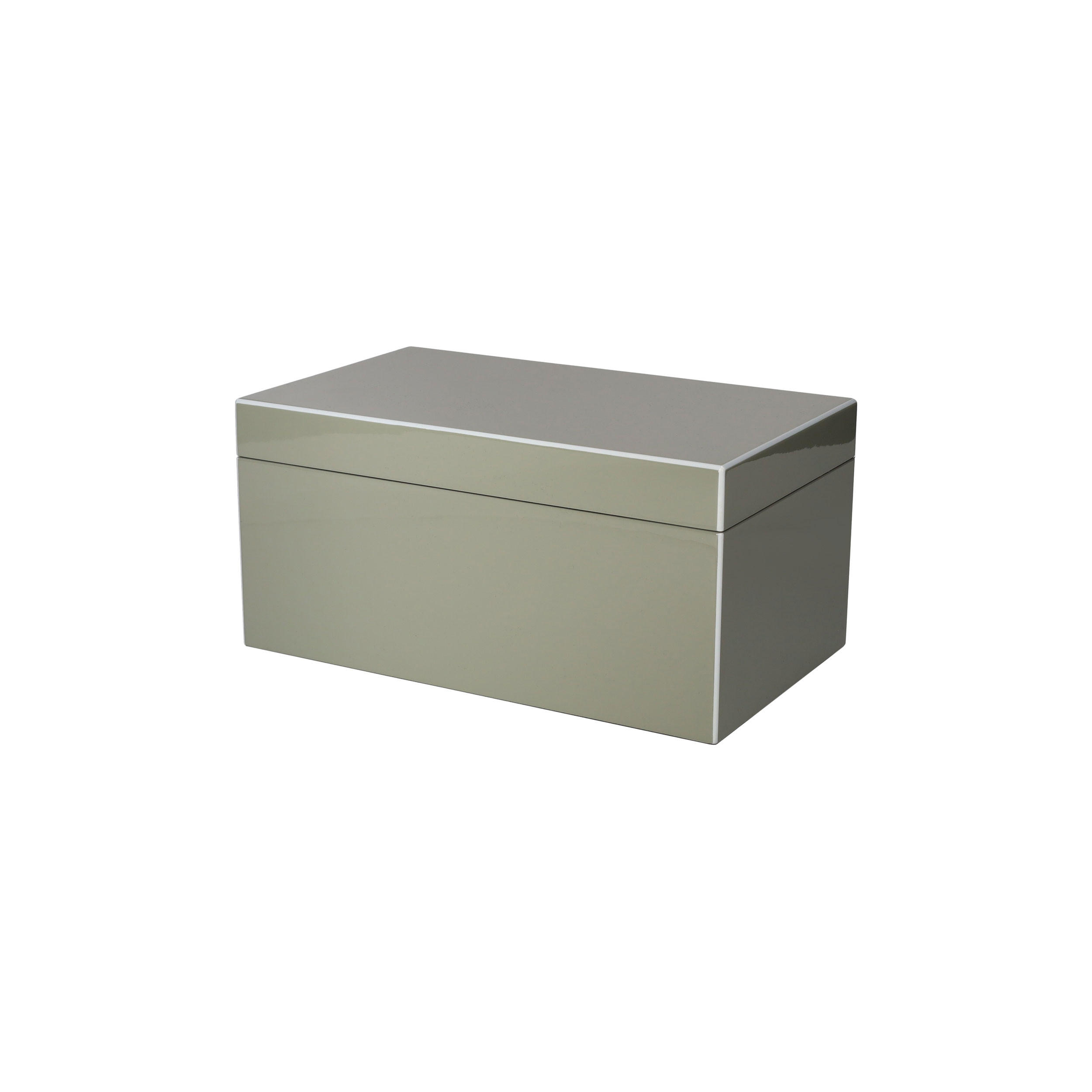 SCHMUCKBOX Tang M, MDF, Flannel, 28 x 17 cm - Grau, Holzwerkstoff (14.5/28/18.5cm) - Gift Company