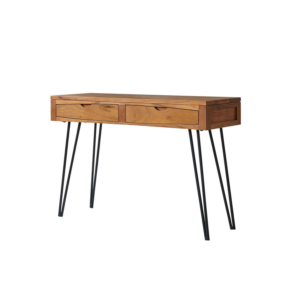 KONSOLENTISCH Bonnie Braun aus Akazie - Braun, Holz (40/120/80cm) - Tikamoon