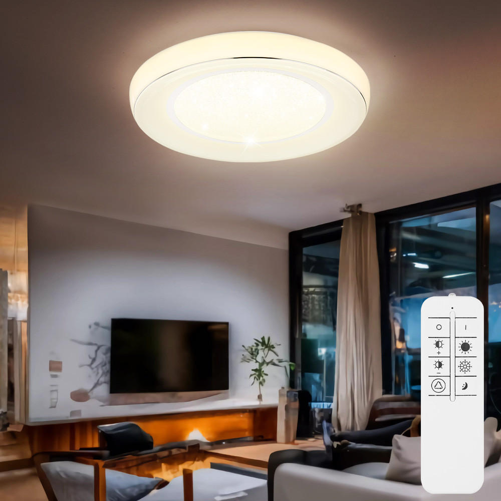 LED DECKENLEUCHTE Metall Weiß Opal - Weiß, Metall (66/66/9cm) - Globo Lighting