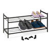 SCHUHREGAL - Schwarz, Kunststoff/Metall (70/33.5/26cm) - Relaxdays