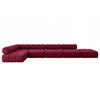 ECKSOFA modulares Sofa Favio-L3 - 475x190x70 cm Bordeauxrot Velours - Bordeaux, Holzwerkstoff/Textil (475/190cm) - ALTDECOR