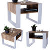 COUCHTISCH Holzwerkstoff rechteckig stabil Nussbaumfarben 45/53,6/65cm - Nussbaumfarben/Weiß, Holzwerkstoff (53.6/65/45cm) - CraftPAK
