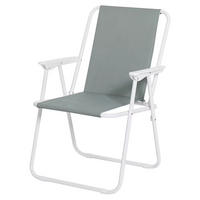 KLAPPSTUHL 58/53/76 cm faltbar, leicht und wasserabweisend aus Oxford-Gewebe und Eisen, Dunkelgrau - Dunkelgrau, Metall (58/76/53cm) - Redom