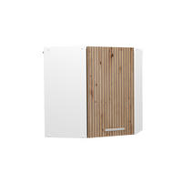 ECKHÄNGESCHRANK R-Line Artisan-Eiche 57 cm - Weiß/Eiche Artisan, Holzwerkstoff (57/60/34.1cm) - Vicco