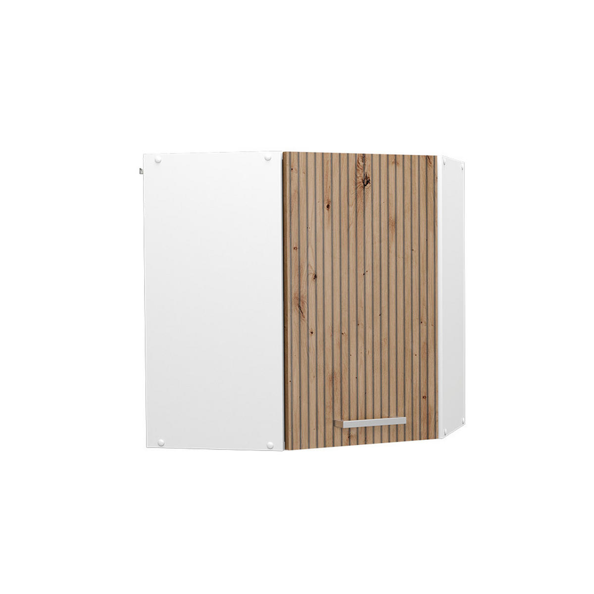 ECKHÄNGESCHRANK R-Line Artisan-Eiche 57 cm - Weiß/Eiche Artisan, Holzwerkstoff (57/60/34.1cm) - Vicco