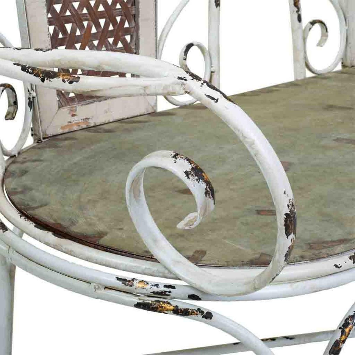 METALLBANK, Grau, 129x57x95 cm - Grau, Metall (129/95/56.5cm) - Wanderlust