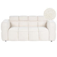 2-SITZER-SOFA Bouclé Cremeweiß Utana - Creme, Textil (175/75/88cm) - Beliani