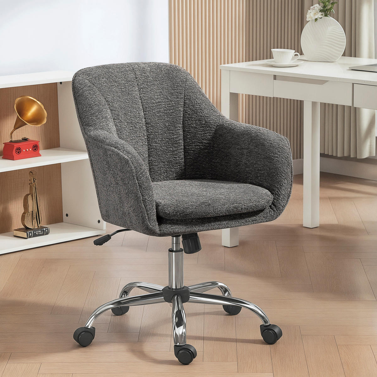 DREHSTUHL DE-11849 höhenverstellbar mit Wippfunktion Grau - Grau, Metall (63/96/64cm) - ComfortXL