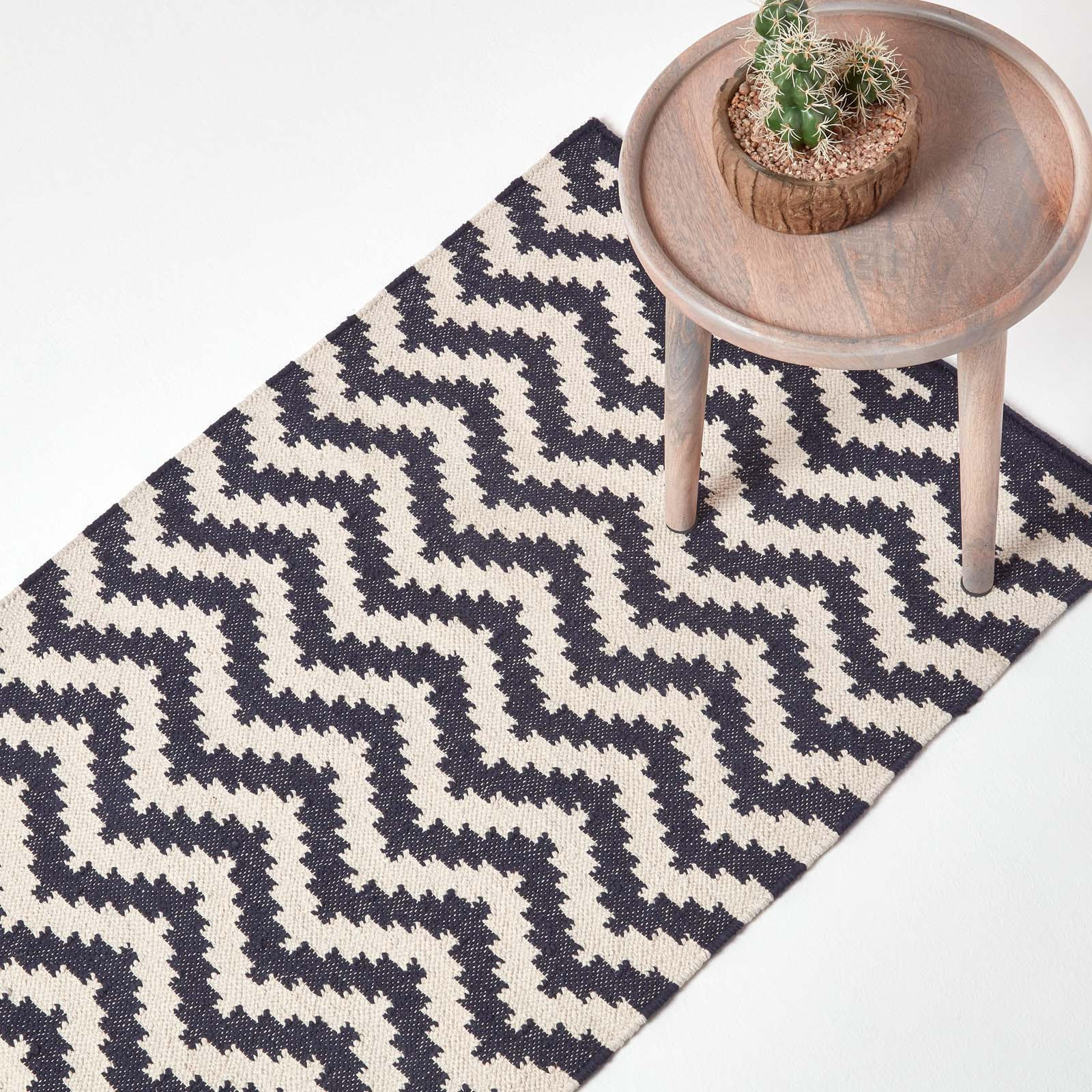 KELIM-TEPPICHLÄUFER Casablanca handgewebt 66/200 cm - Dunkelblau, Textil (66/200cm) - Homescapes