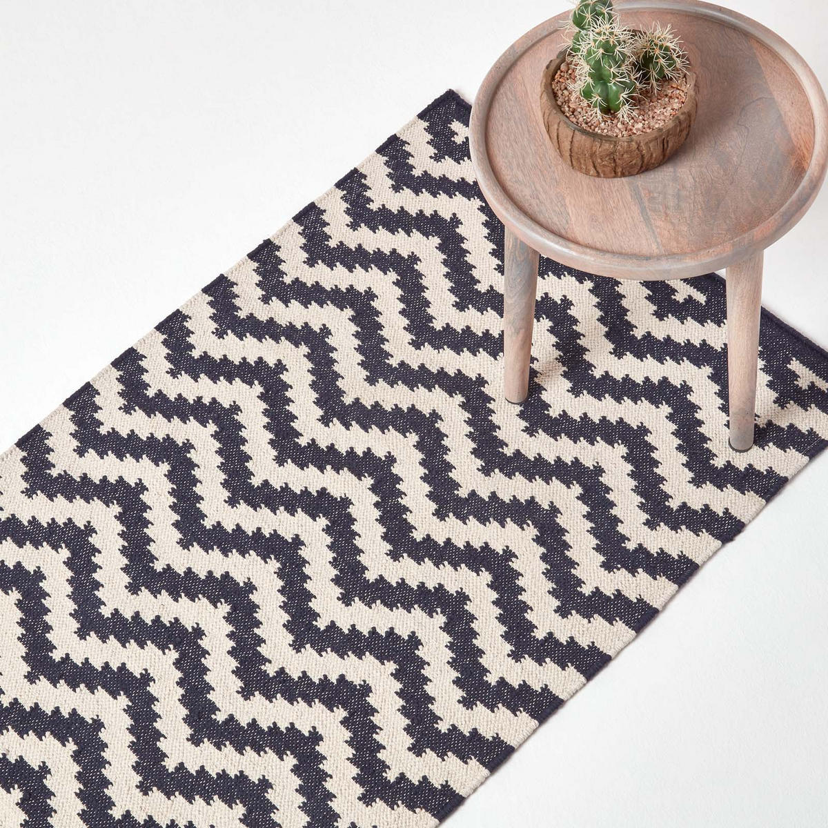 KELIM-TEPPICHLÄUFER Casablanca handgewebt 66/200 cm - Dunkelblau, Textil (66/200cm) - Homescapes