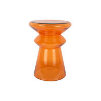 BEISTELLTISCH Amarre Orange 32/32/45 cm - Orange, Glas (32/32/45cm) - Leitmotiv