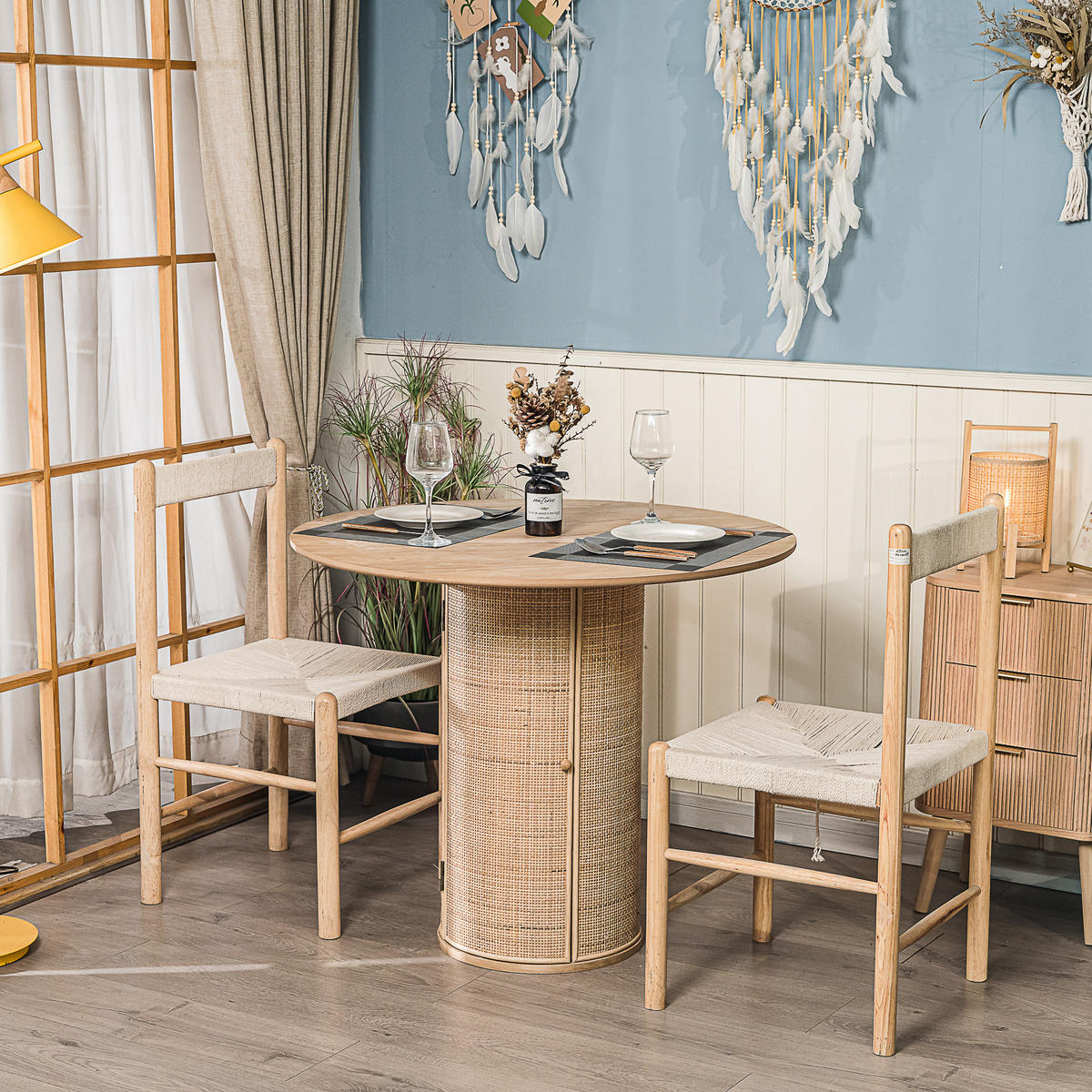 ESSTISCH Rund Braun 90 x 90 x 75 (cm) - Braun, Holz (90/90/75cm) - Nordlys