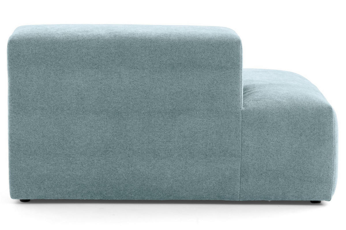 3-SITZER modulares Sofa HEAVEN SET 1 Links, Breite 255 cm Webstoff Blaugrau - Blaugrau/Schwarz, Holz/Kunststoff (255/71/102cm) - Muffo