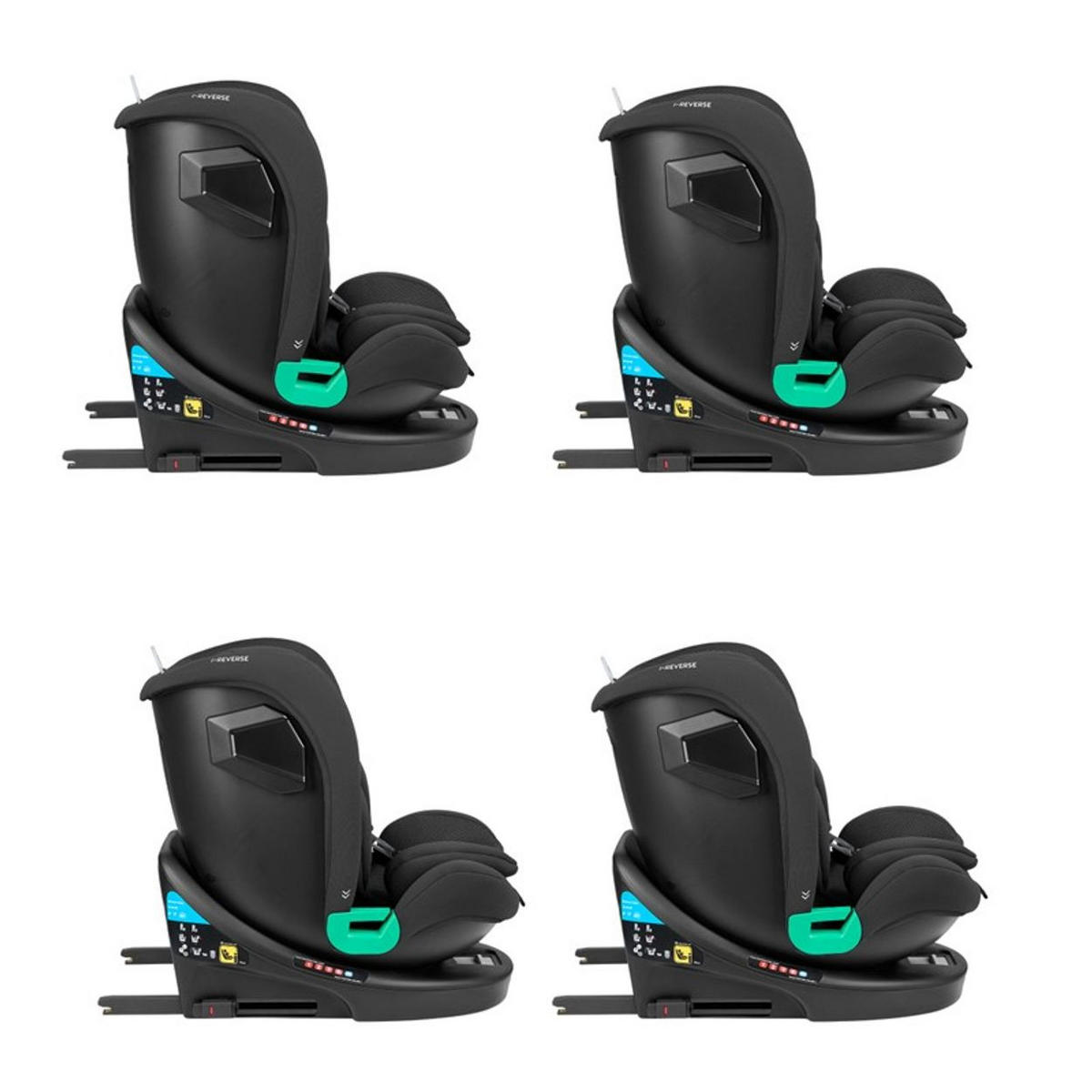 KINDERSITZ i-Reverse i-Size schwarz (40-150cm) Isofix 360-Drehung 5-Punkt-Gurt - Schwarz, Kunststoff (43/55/53cm) - Kikka boo