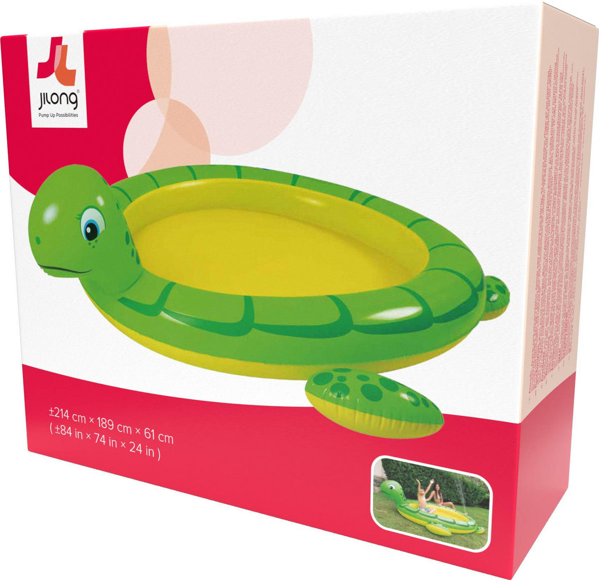 PLANSCHBECKEN Schildkröten Spray Pool 175 x 70cm - Hellgrün, Kunststoff (70/175cm) - Avenli