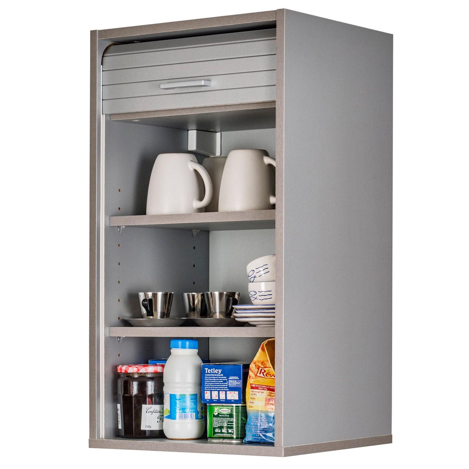 KÜCHENOBERSCHRANK 35/40/72 cm - Alufarben, Holzwerkstoff (40/72/35cm) - Simmob