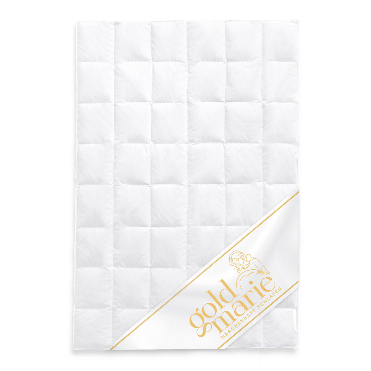 GANZJAHRESBETTDECKE MARIE Entendaunen medium - Weiß, Naturmaterialien/Textil (135/200cm) - Goldmarie 