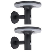 LED AUSSENLEUCHTE Solar Anthrazit 2er Set - Anthrazit, Metall (24/16/21cm)