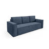 SOFA Roda Dunkelblau, Kordsofa mit Schlaffunktion - Dunkelblau, Holzwerkstoff/Textil (248/93/96cm) - Bettso