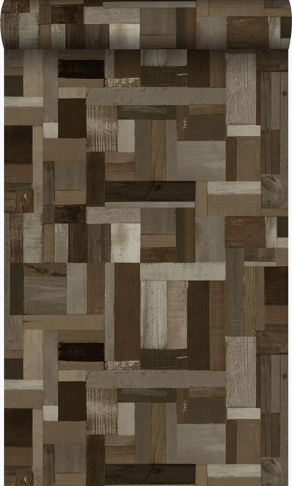 TAPETE Altholz-Motiv 53 cm x 10.05 m - Braun, Papier (53/1000cm) - Origin Wallcoverings