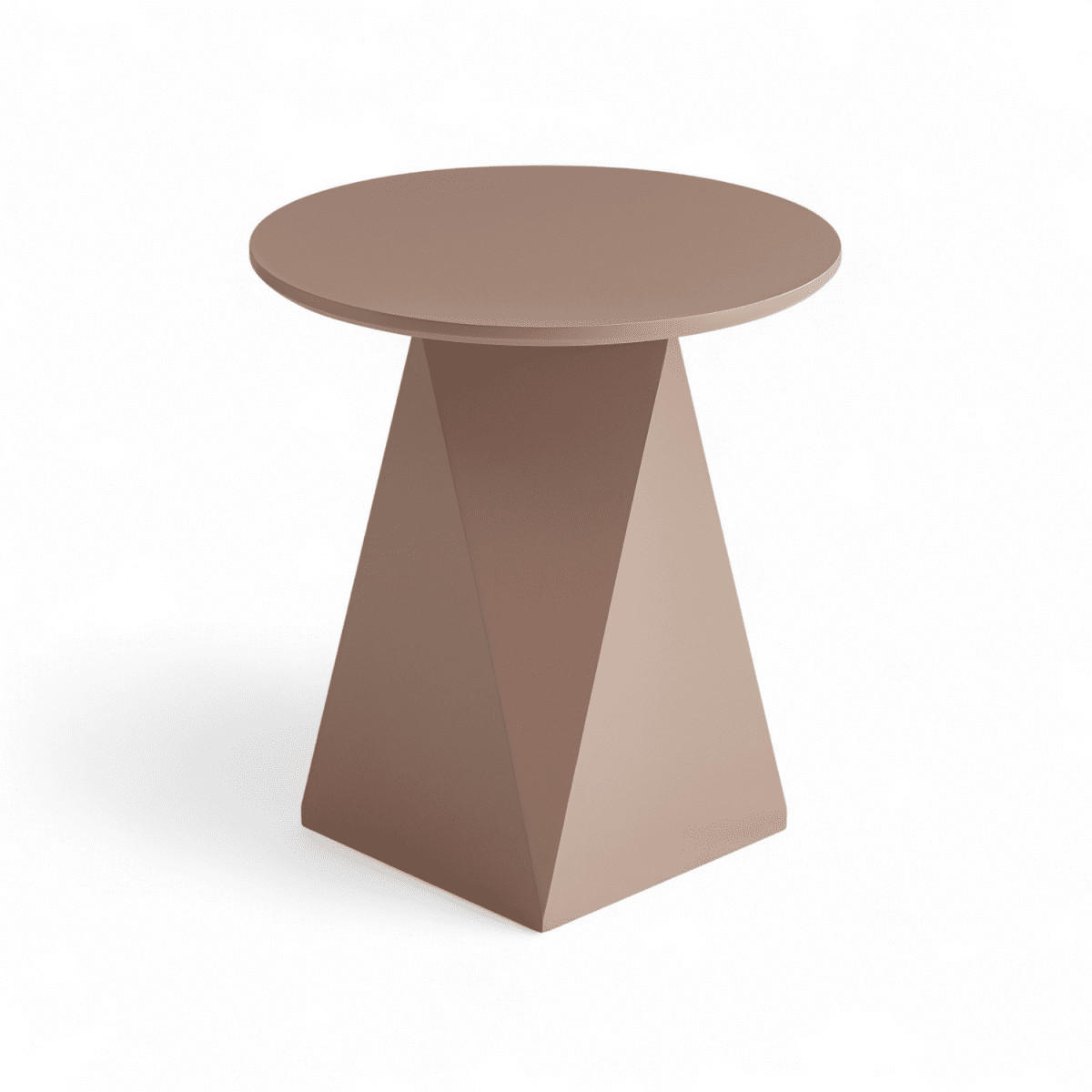 COUCHTISCH rund Mocha Mousse 50/50/50 cm - Hellbraun/Rotbraun, Holzwerkstoff (50/50/50cm) - Furnhouse