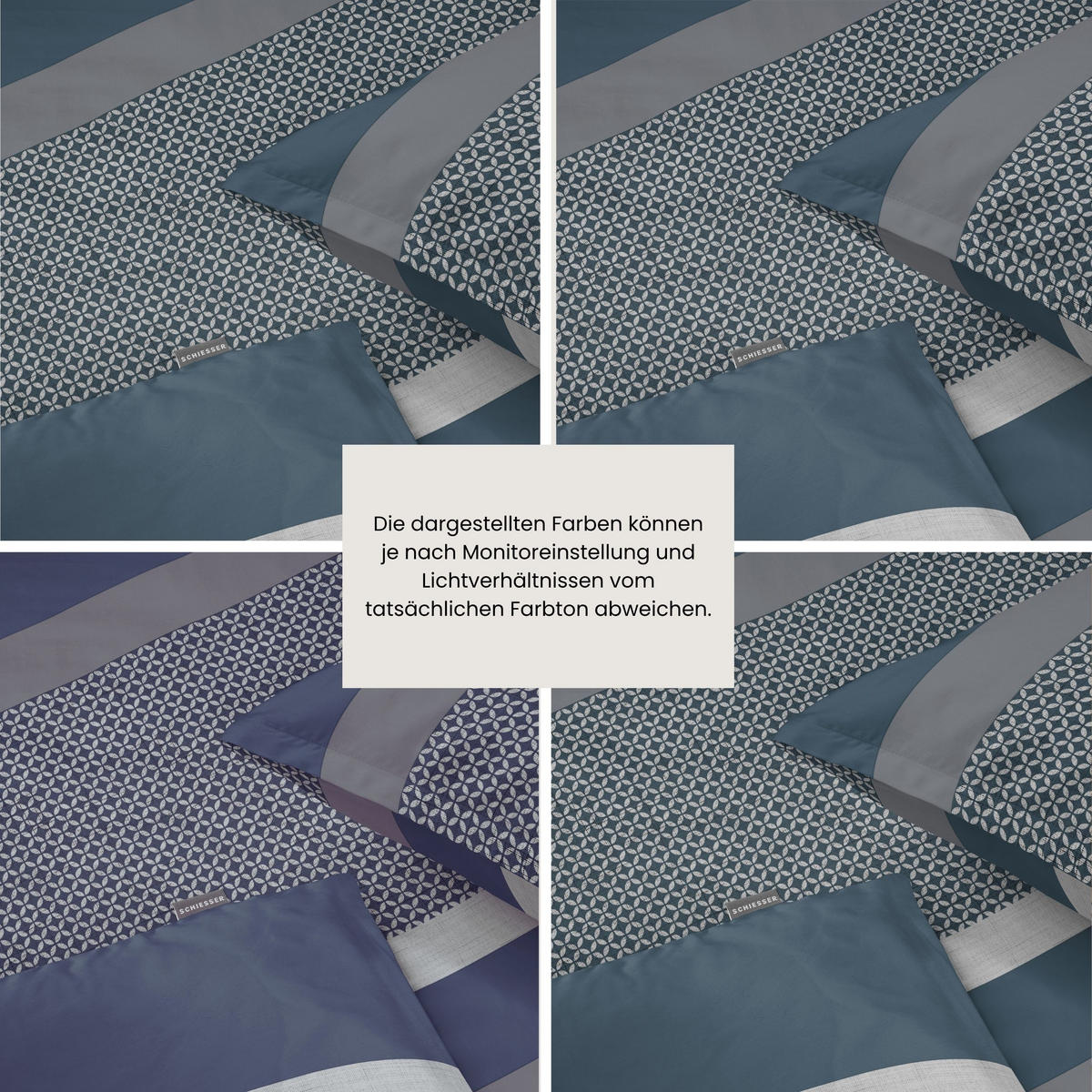 BETTWÄSCHESET Dion - Renforcé - 2-teilig - 135x200 cm - Petrol - Blau, Textil (135/200cm) - SCHIESSER